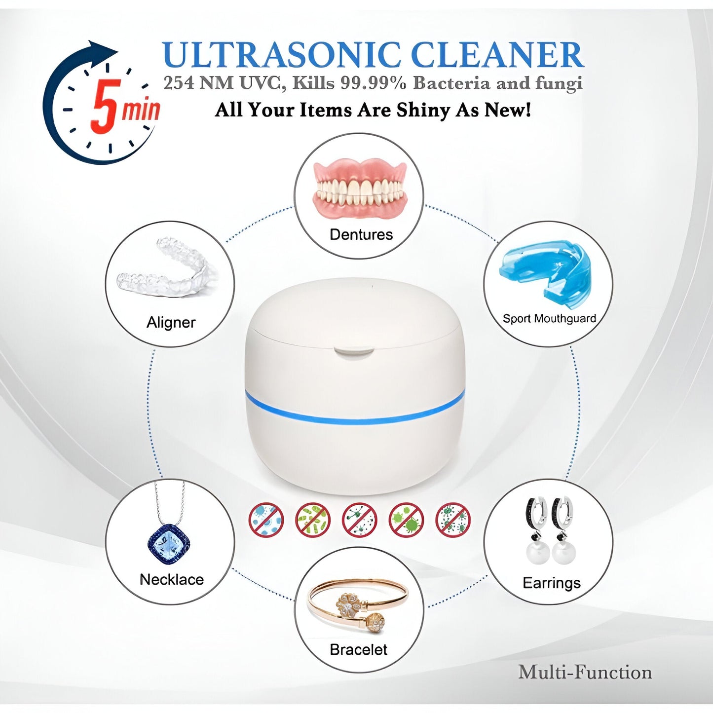 Brightveera™ – Ultrasonic Multi-Purpose Cleaner
